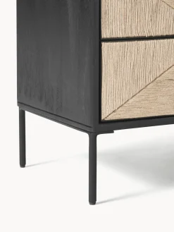 Comodino In Legno Di Mango Massiccio Con Cassetti June