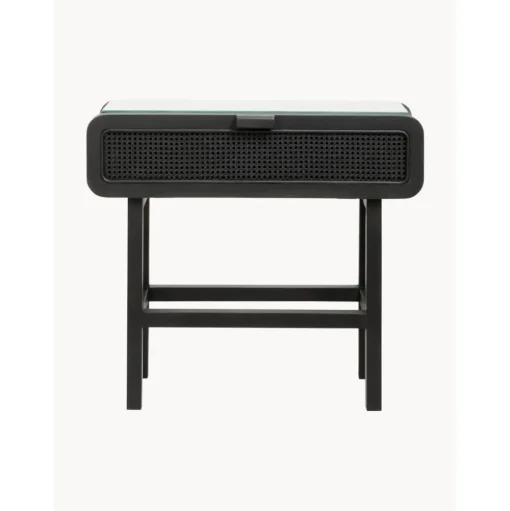 Consolle In Legno Di Teak E Rattan Merge