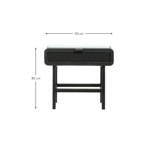 Consolle In Legno Di Teak E Rattan Merge