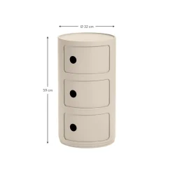 Contenitore Di Design Con 3 Cassetti Componibili Bio