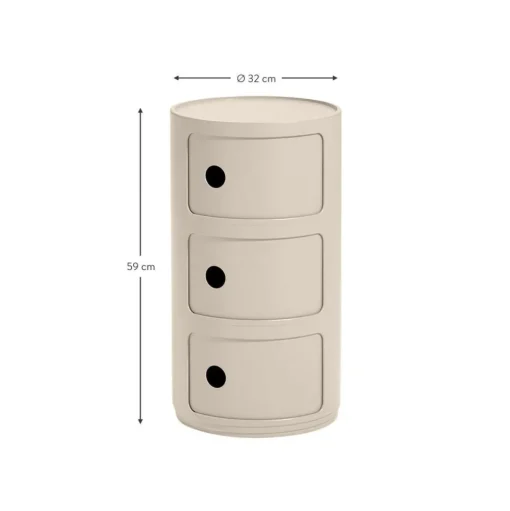 Contenitore Di Design Con 3 Cassetti Componibili Bio