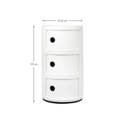 Contenitore Di Design Con 3 Cassetti Componibili