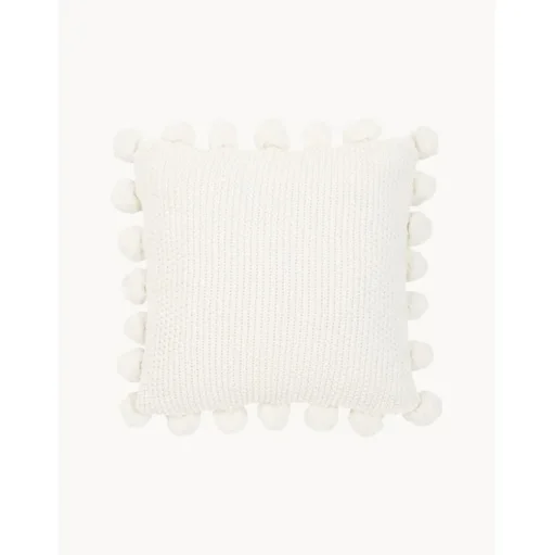 Copricuscino A Maglia Con Pompon Molly