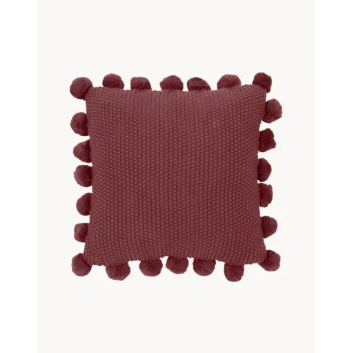 Copricuscino A Maglia Con Pompon Molly