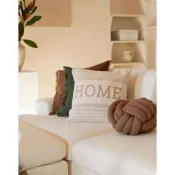 Copricuscino A Righe In Cotone Riciclato Home