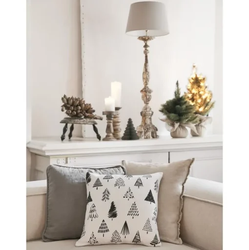 Copricuscino Con Alberi Di Natale Scandi