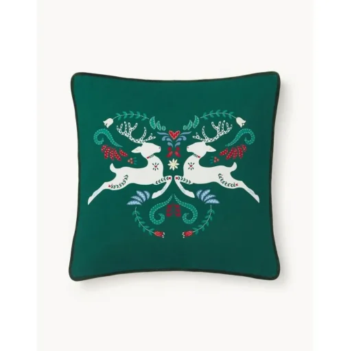 Copricuscino Con Motivo Invernale Deers