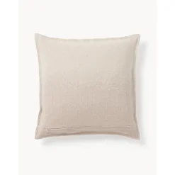 Copricuscino In Cotone Beige Con Effetto Ombre Marcella