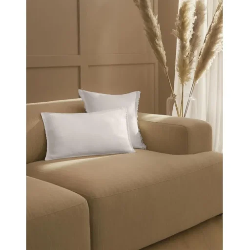 Copricuscino In Lino Color Crema Lanya