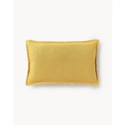 Copricuscino In Lino Giallo Lanya