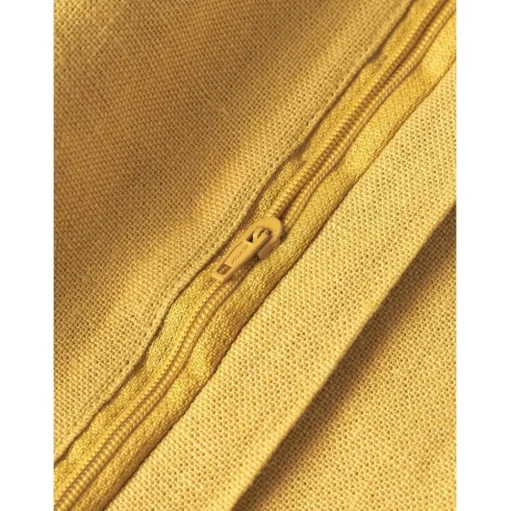 Copricuscino In Lino Giallo Lanya