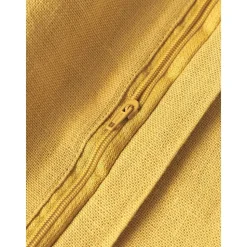 Copricuscino In Lino Giallo Lanya