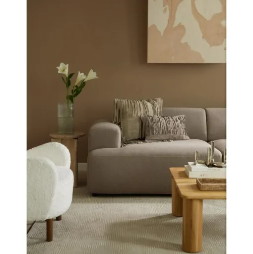 Copricuscino In Pelle Con Frange Amaia