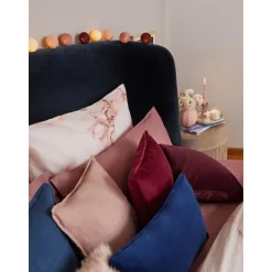 Copricuscino In Velluto Blu Navy Dana
