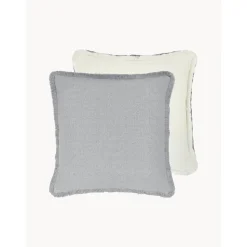 Copricuscino Reversibile Con Frange Loran