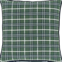 Copricuscino Reversibile A Quadri Con Bordino Stirling