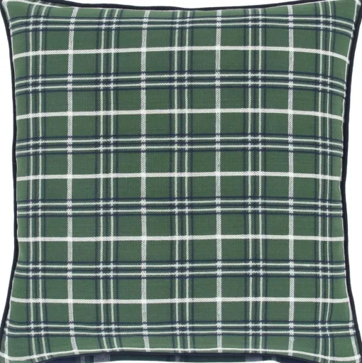 Copricuscino Reversibile A Quadri Con Bordino Stirling