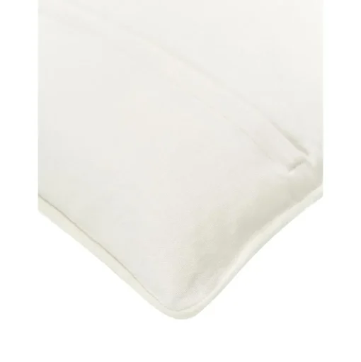 Copricuscino Ricamata In Velluto Bianco Crema Con Bordino Snowflake
