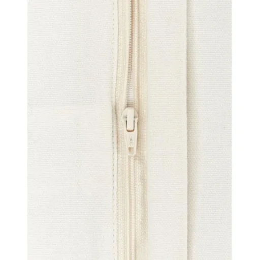 Copricuscino Ricamata In Velluto Bianco Crema Con Bordino Snowflake