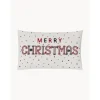 Copricuscino Ricamato Con Cuciture Decorative Invernali Fenna