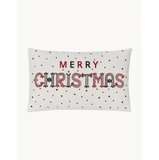 Copricuscino Ricamato Con Cuciture Decorative Invernali Fenna
