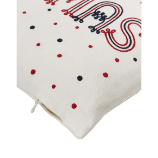 Copricuscino Ricamato Con Cuciture Decorative Invernali Fenna