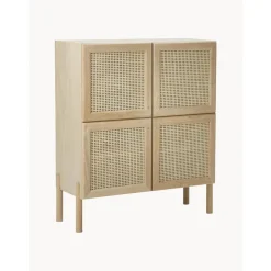 Credenza Alta In Legno Di Quercia Con Intreccio Viennese Jolie