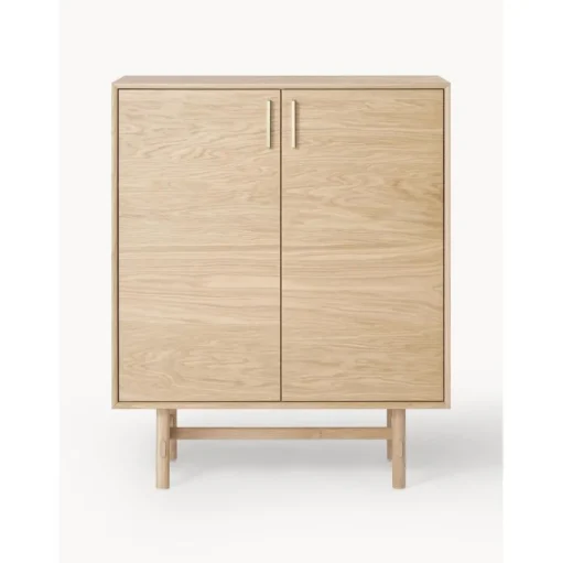 Credenza Alta In Legno Di Quercia Con Ante Diana