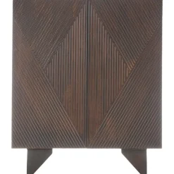 Credenza Alta In Legno Di Mango Massiccio Con Ante Louis