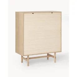Credenza Alta In Legno Di Quercia Con Ante Diana