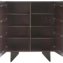 Credenza Alta In Legno Di Mango Massiccio Con Ante Louis