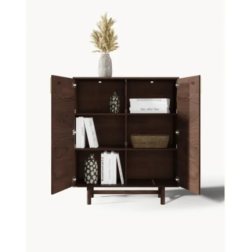 Credenza Alta In Legno Di Quercia Con Ante Diana
