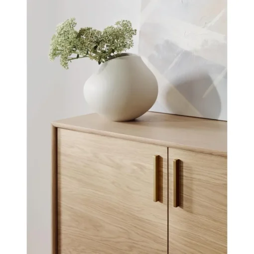 Credenza Alta In Legno Di Quercia Con Ante Diana