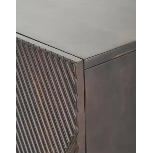 Credenza Alta In Legno Di Mango Massiccio Con Ante Louis