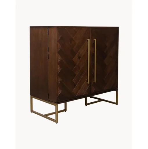 Credenza Bar A Spina Di Pesce Con Finitura In Legno Di Acacia Class