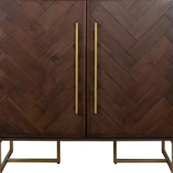 Credenza Bar A Spina Di Pesce Con Finitura In Legno Di Acacia Class