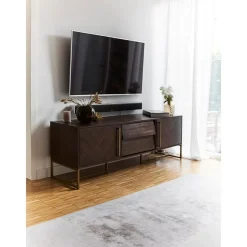 Credenza Bassa A Spina Di Pesce Con Finitura In Legno Di Acacia Class
