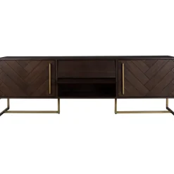 Credenza Bassa A Spina Di Pesce Con Finitura In Legno Di Acacia Class