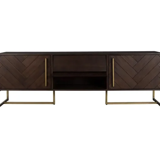 Credenza Bassa A Spina Di Pesce Con Finitura In Legno Di Acacia Class