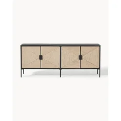 Credenza Bassa Con Ante In Legno Di Mango Massiccio June