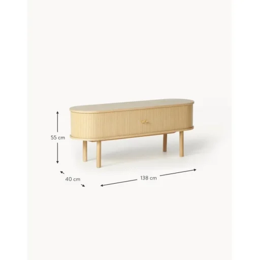 Credenza Bassa Con Fronte Scanalato Calary