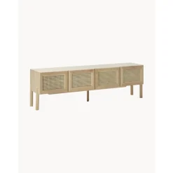 Credenza Bassa In Legno Di Quercia Con Intreccio Viennese Jolie