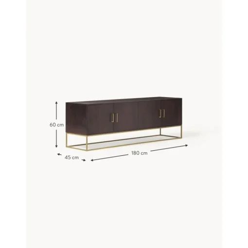 Credenza Bassa In Legno Di Mango Massiccio Lyle