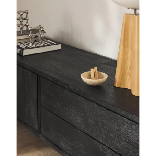 Credenza Bassa In Legno Massiccio Con Ante Luca