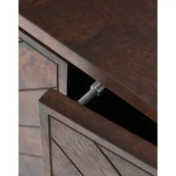 Credenza Con Ante In Legno Massiccio A Spina Di Pesce Luca