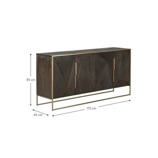 Credenza Con Ante In Legno Di Mango Massiccio Harry
