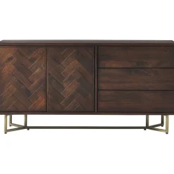Credenza Con Ante In Legno Massiccio A Spina Di Pesce Luca