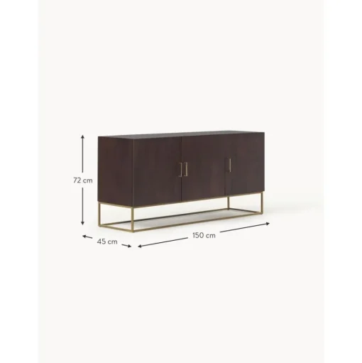 Credenza Con Ante In Legno Di Mango Massiccio Lyle