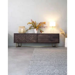 Credenza Con Motivo A Spina Di Pesce E Ante Luca