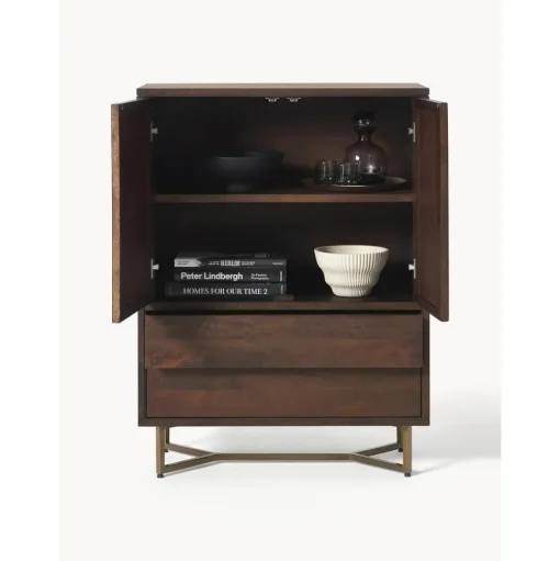 Credenza In Legno Di Mango Massiccio Con Ante E Cassetti Luca